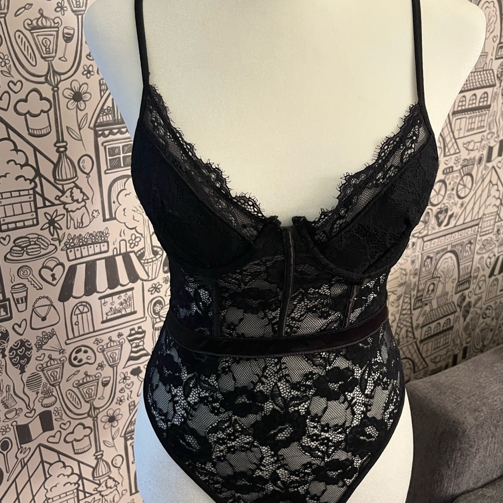 Garage Black Lace Bodysuit